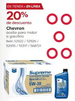 Costco Chevron aceite para motor a gasolina oferta