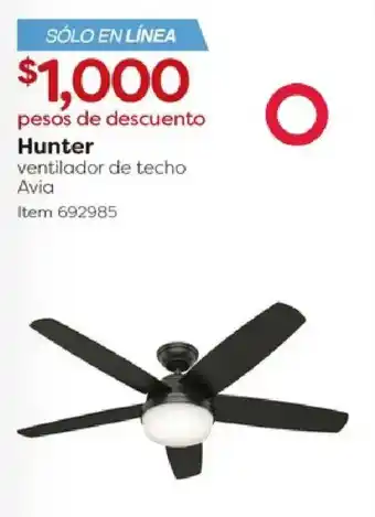 Hunter ventilador de techo Avia