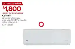 Costco Carrier aire acondicionado mini split 12 K BTU inverter oferta