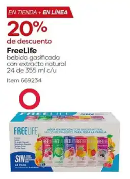 Costco FreeLife bebida gasificada con extracto natural oferta