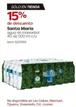 Costco Santa Maria agua de manantial oferta