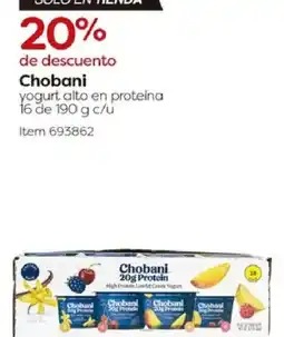 Costco Chobani yogurt alto en proteína oferta