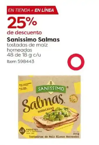 Sanissimo Salmas tostadas de maíz horneadas