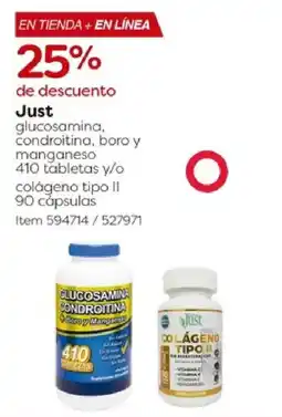 Costco Just glucosamina, condroitina, b manganeso y/o colágeno tipo II oferta
