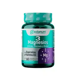 Farmacias YZA Solanum 3 Magnesios 60 Caps oferta