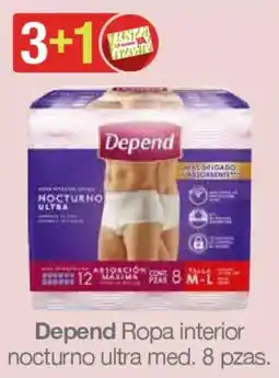 Soriana Híper Depend Ropa interior nocturno ultra med oferta