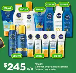 Bodega Aurrerá Nivea protectores solares faciales y corporales oferta