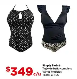 Bodega Aurrerá Simply Basic traje de baño completo oferta
