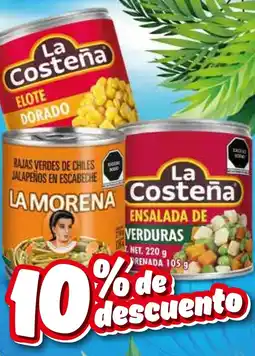 Zorro La Costeña elote dorado o ensalada de verduras oferta