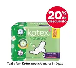 Zorro Kotex toalla fem oferta