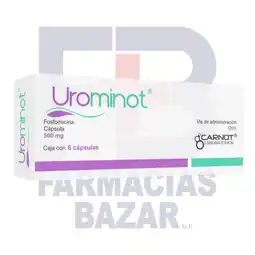 Farmacias Bazar UROMINOT 500MG 6 CAPSULAS oferta