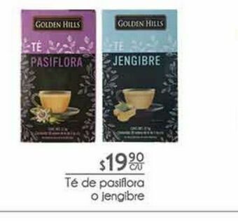 Té de pasiflora o jengibre
