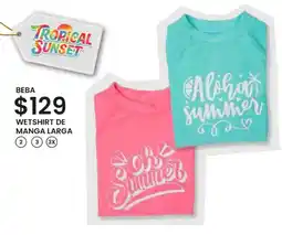 Soriana Híper Beba wetshirt de manga larga oferta