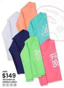 Soriana Híper Niña wetshirt de manga larga oferta