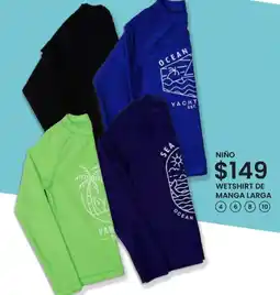 Soriana Híper Niño wetshirt de manga larga oferta