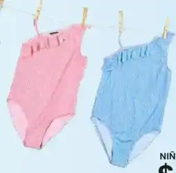 Soriana Híper Niña traje de baño con olán oferta