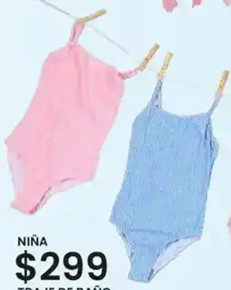 Soriana Híper Niña traje de baño de una pieza oferta