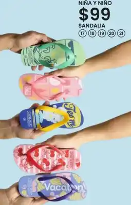 Soriana Híper Niña y niño sandalia oferta