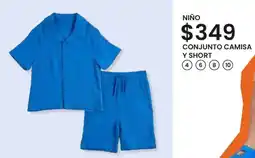 Soriana Híper Niño conjunto camisa y short oferta