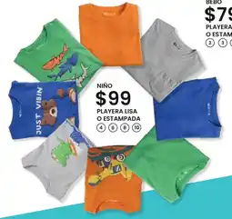 Soriana Híper Niño playera lisa o estampada oferta