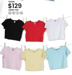 Soriana Híper Dama crop top oferta