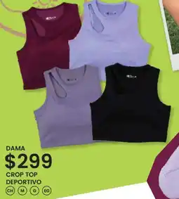 Soriana Híper Dama crop top deportivo oferta