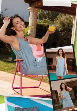 Soriana Híper Dama vestido mezclilla oferta