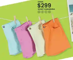 Soriana Híper Dama short gabardina oferta