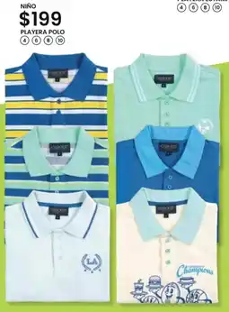 Soriana Híper Niño playera polo oferta