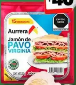 Bodega Aurrerá Virginia jamón de pavo oferta