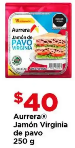 Bodega Aurrerá Aurrera jamón virginia de pavo oferta