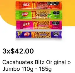 OXXO Bitz cacahuates original o jumbo oferta