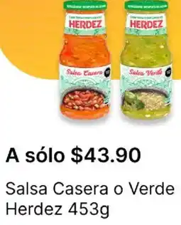 OXXO Herdez salsa casera o verde oferta