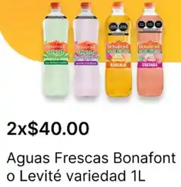 OXXO Bonafont aguas frescas o levité variedad oferta