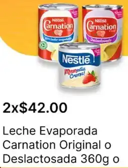 OXXO Nestlé leche evaporada carnation original o deslactosada oferta