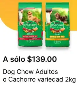 OXXO Purina dog chow adultos o cachorro variedad oferta