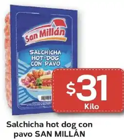 Super Aki San millán salchicha hot dog con pavo oferta