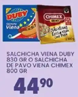 Alsuper Duby salchicha viena oferta