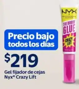 Walmart Nyx Crazy Lift gel fijador de cejas oferta