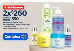 Walmart Pond's Juice Collection o Hydra Active productos de cuidado facial oferta