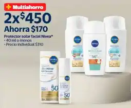 Walmart Nivea protector solar facial oferta