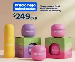 Walmart Babaria nuerobeauty sérum o crema facial SPF20 o de noche oferta