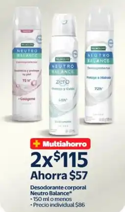 Walmart Neutro Balance desodorante corporal oferta