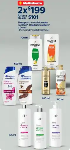 Walmart Pantene, Head & Shoulders o Dove shampoo oferta