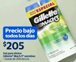 Walmart Gillette Mach 3 Sensitive gel para afeitar oferta