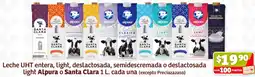 Soriana Híper Alpura o santa clara leche uht entera, light, deslactosada, semidescremada o deslactosada light oferta
