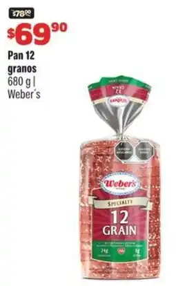 Smart & Final Weber's pan 12 granos oferta