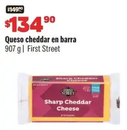 Smart & Final First street queso cheddar en barra oferta