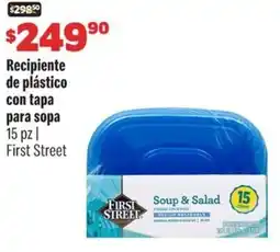 Smart & Final First street recipiente de plástico con tapa para sopa oferta