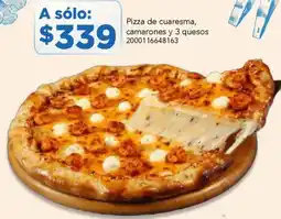 City Club Pizza de cuaresma, camarones y 3 quesos oferta